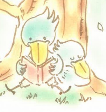 木陰で読書するホンヨンドコウ
